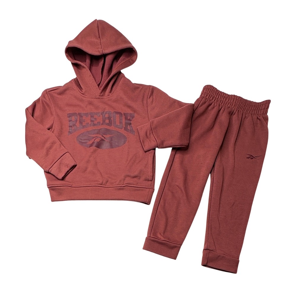 Reebok Hooded Sweat Jogger Outfit sz 4 Boy Sportswear Terracotta Brown